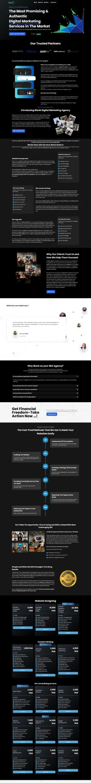 iRank Agency Website Design