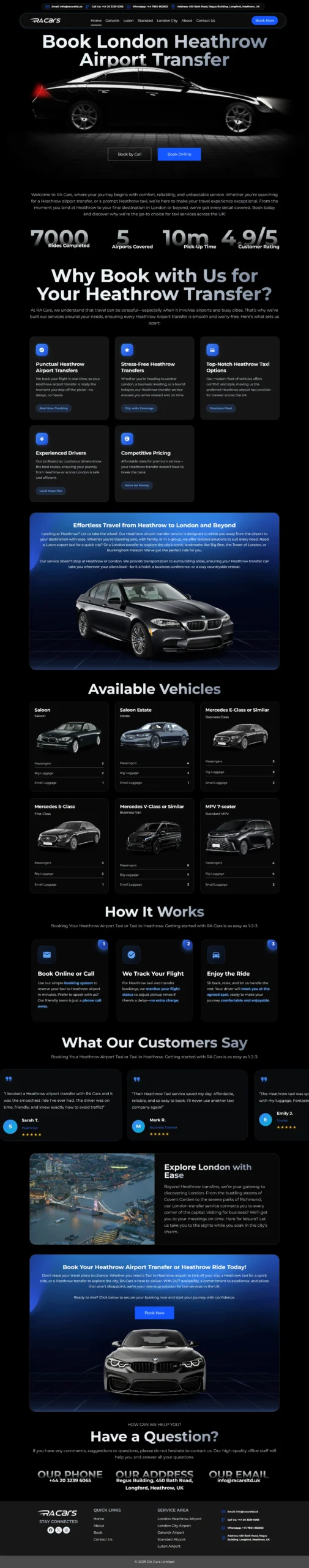 Car Rental Service Website Design