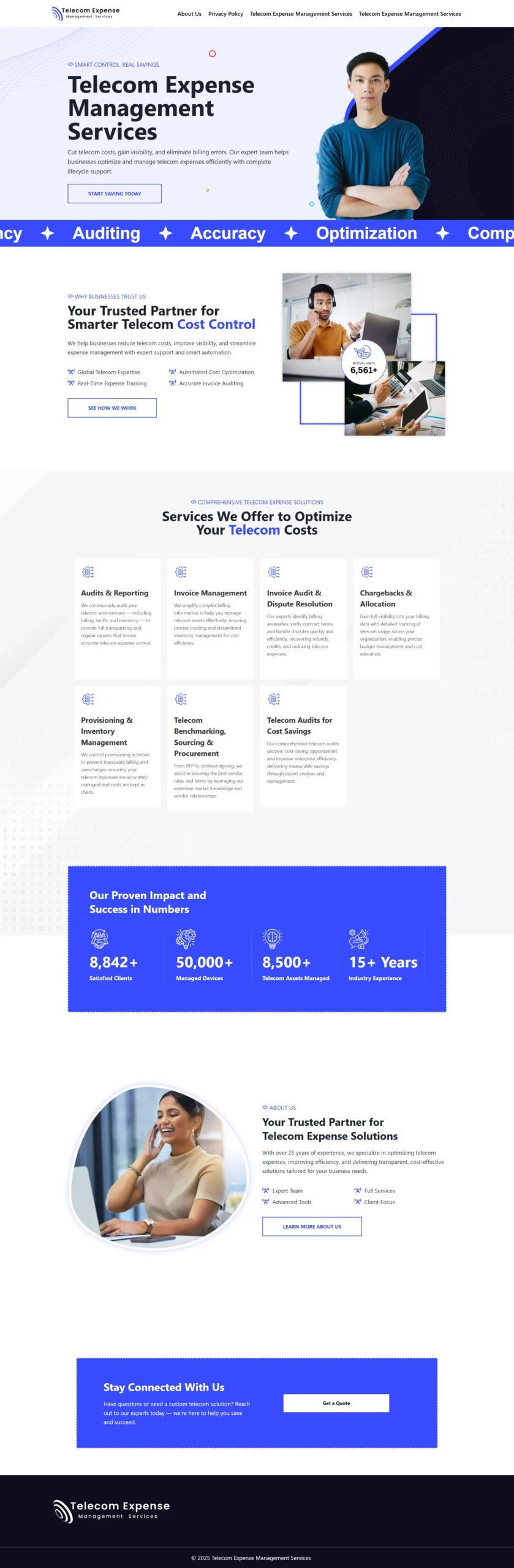 Telecom Expense Management Website Design